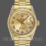 Replique Rolex Day-Date 36mm Unisex-118338-Champagne Cadran-Numéros romains Champagne