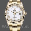 Replique Rolex Day-Date 36mm Unisex-118338-White Roman Dial Blanc