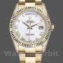 Replique Rolex Day-Date 36mm Unisex-118338-White Roman Dial Blanc