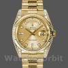 Replique Rolex Day-Date 36mm Unisex-118338-Or jaune-Champagne Cadran Diamants Champagne