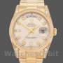 Replique Rolex Day-Date 36mm Unisex-118338-Or jaune Cadran argent Argent