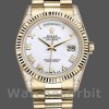 Replique Rolex Day-Date 36mm Unisex-118338-Or jaune Cadran romain blanc Blanc<br />