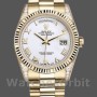 Replique Rolex Day-Date 36mm Unisex-118338-Or jaune Cadran romain blanc Blanc<br />