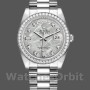 Replique Rolex Day-Date 36mm Unisex-118346-Platinum-Diamond Bezel-Meteorite Dial Meteorite<br />