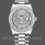 Replique Rolex Day-Date 36mm Unisex-118346-Rhodium Grey Dial Rhodium Grey