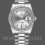 Replique Rolex Day-Date 36mm Unisex-118346-Cadran argenté-Diamant argenté