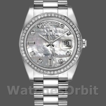 Replique Rolex Day-Date 36mm Unisexe-118346-Cadran blanc MOP MOP pour unisexe