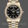 Replique Rolex Day-Date 36mm Unisex-118348-Cadran noir Noir<br />