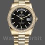 Replique Rolex Day-Date 36mm Unisex-118348-Cadran noir Noir<br />