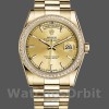 Replique Rolex Day-Date 36mm Unisex-118348-Champagne Cadran Index-Or jaune Champagne
