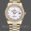 Replique Rolex Day-Date 36mm Unisex-118348-White Cadran chiffres romains blanc<br />