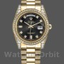 Replique Rolex Day-Date 36mm Unisex-118388-Cadran diamant noir Noir<br />