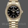 Replique Rolex Day-Date 36mm Unisex-118388-Noir Cadran Index Noir