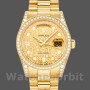 Replique Rolex Day-Date 36mm Unisex-118388-Champagne Jubilee Cadran Diamant-Or jaune Champagne