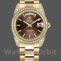 Replique Rolex Day-Date 36mm Unisex-118388-Cadran brun chocolat Brun chocolat <br />