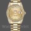 Replique Rolex Day-Date 36mm Unisex-118388-Monture diamant Cadran index Champagne