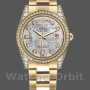 Replique Rolex Day-Date 36mm Unisex-118388-Couronne diamant Cadran météorite Météorite<br />