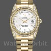 Replique Rolex Day-Date 36mm Unisex-118388-Diamond Bezel-White Dial White unisexe<br />