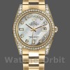Replique Rolex Day-Date 36mm Unisex-118388-White MOP-Diamond Dial MOP