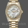 Replique Rolex Day-Date 36mm Unisex-118388-White Mother-Of-Pearl-Diamond Dial MOP unisexe