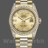 Replique Rolex Day-Date 36mm Unisex-118388-Or jaune Cadran champagne Champagne