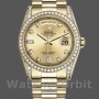 Replique Rolex Day-Date 36mm Unisex-118388-Or jaune Cadran champagne Champagne