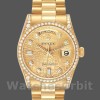 Replique Rolex Day-Date 36mm Unisex-118388-Or jaune-Champagne Cadran diamant Champagne