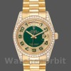 Replique Rolex Day-Date 36mm Unisex-118388-or jaune-émail vert cadran diamant vert <br />