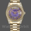 Replique Rolex Day-Date 36mm Unisex-118388-Or jaune Cadran violet lavande Pourpre<br />