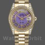 Replique Rolex Day-Date 36mm Unisex-118388-Or jaune Cadran violet lavande Pourpre<br />