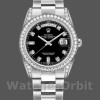 Replique Rolex Day-Date 36mm Unisex-118389-Monture diamant Cadran diamant noir Noir<br />