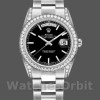 Replique Rolex Day-Date 36mm Unisex-118389-Couronne diamantée-Cadran index noir Noir<br />