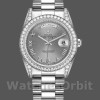 Replique Rolex Day-Date 36mm Unisex-118389-Rhodium Grey Cadran chiffres romains Rhodium Grey<br />