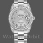 Replique Rolex Day-Date 36mm Unisex-118389-Argent Cadran Diamant Argent