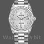Replique Rolex Day-Date 36mm Unisex-118389-Silver Jubilee Diamond Dial Silver