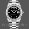 Replique Rolex Day-Date 36mm Unisex-118389-Or blanc Cadran index noir Noir<br />