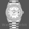 Replique Rolex Day-Date 36mm Unisex-118389-Or blanc-Cadran chiffres romains blanc Unisexe