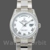 Replique Rolex Day-Date 36mm Unisex-118389-White Cadran chiffres romains blanc
