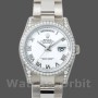 Replique Rolex Day-Date 36mm Unisex-118389-White Cadran chiffres romains blanc