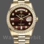 Replique Rolex Day-Date 36mm Unisex-118398-Bulls Eye-Brown Cadran à diamants Marron<br />