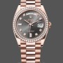 Replique Rolex Day-Date 36mm Unisex-128345RBR-Cadran ardoise-or Everose Ardoise