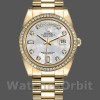 Replique Rolex Day-Date 36mm Unisexe-128348RBR-MOP Cadran-Or jaune MOP pour unisexe