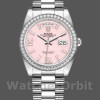 Replique Rolex Day-Date 36mm Unisex-128349RBR-Cadran Opale Rose-Colonne Diamant Rose