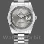 Replique Hommes Rolex Day-Date-218206, 41mm, platine, cadran chiffres romains concentriques gris rhodium, Hommes Gris