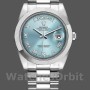 Replique Hommes - Rolex Day-Date-218206, 41mm, cadran chiffres romains bleu glacier, platine, Bleu glacier Hommes