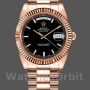 Replique Hommes - Rolex Day-Date-218235, 41mm, or rose, cadran index noir, Noir Hommes