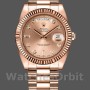 Replique Hommes - Rolex Day-Date-218235, 41mm, or rose, cadran champagne diamants, Hommes Champagne