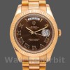 Replique Hommes Rolex Day-Date-218235, 41mm, cadran brun chocolat, or rose, Hommes Brun chocolat