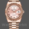 Replique Hommes Rolex Day-Date-218235, 41mm, cadran rose à chiffres romains, or rose, Hommes Rose