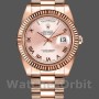 Replique Hommes Rolex Day-Date-218235, 41mm, cadran rose à chiffres romains, or rose, Hommes Rose